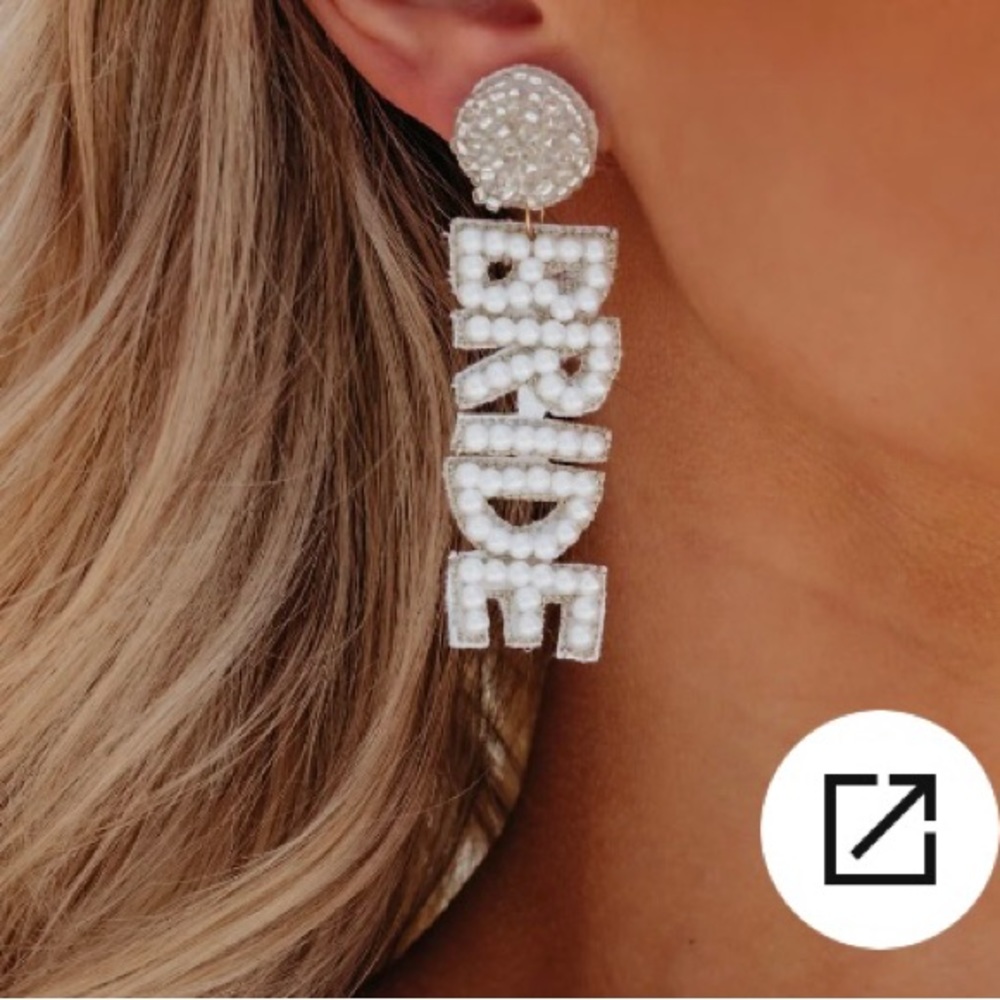 Bride Hair Pin & Earrings